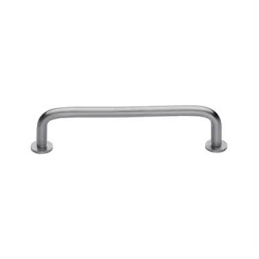 Click Here To Enlarge This Photo Of C2156 128-SC Heritage Brass Cabinet Pull Wire Design with 16mm Rose 128mm ctc Satin Chrome Finish