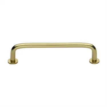Click Here To Enlarge This Photo Of C2156 160-PB Heritage Brass Cabinet Pull Wire Design with 16mm Rose 160mm ctc Polished Brass Finish
