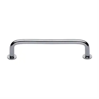 Click Here To Enlarge This Photo Of C2156 160-PC Heritage Brass Cabinet Pull Wire Design with 16mm Rose 160mm ctc Polished Chrome Finish