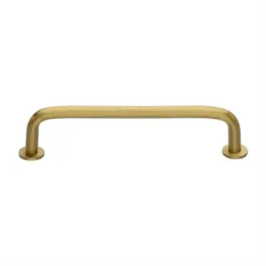 Click Here To Enlarge This Photo Of C2156 160-SB Heritage Brass Cabinet Pull Wire Design with 16mm Rose 160mm ctc Satin Brass Finish