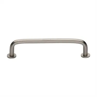 Click Here To Enlarge This Photo Of C2156 160-SN Heritage Brass Cabinet Pull Wire Design with 16mm Rose 160mm ctc Satin Nickel Finish