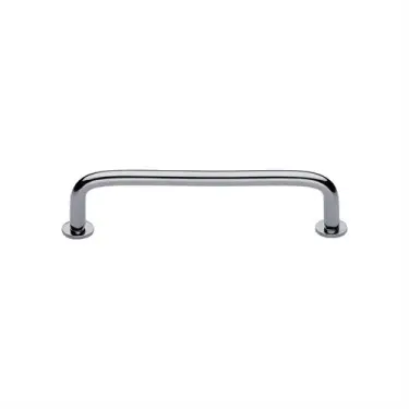 Click Here To Enlarge This Photo Of C2156 96-PC Heritage Brass Cabinet Pull Wire Design with 16mm Rose 96mm ctc Polished Chrome Finish