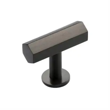 Click Here To Enlarge This Photo Of C2239-MB Heritage Brass Cabinet Knob Hexagon T-Bar Design with Rose 41mm Matt Bronze finish