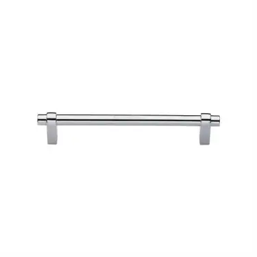 Click Here To Enlarge This Photo Of C2480 128-PC Heritage Brass Cabinet Pull Industrial Design 128mm ctc Polished Chrome Finish