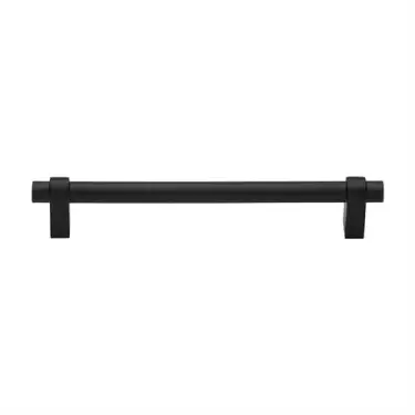 Click Here To Enlarge This Photo Of C2480 192-BKMT Heritage Brass Cabinet Pull Industrial Design 192mm ctc Matt Black Finish