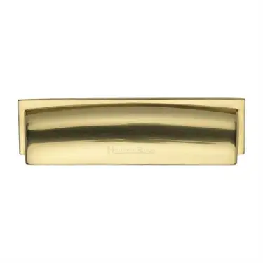 Click Here To Enlarge This Photo Of C2765 152-PB Heritage Brass Drawer Pull Shropshire Design 152mm ctc Polished Brass Finish