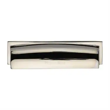 Click Here To Enlarge This Photo Of C2765 152-PNF Heritage Brass Drawer Pull Shropshire Design 152mm ctc Polished Nickel Finish