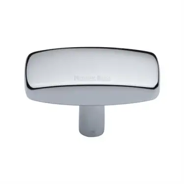 Click Here To Enlarge This Photo Of C3384 47-PC Heritage Brass Cabinet Knob Rectangular Design 47mm Polished Chrome finish