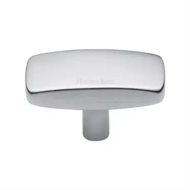 Click Here To Enlarge This Photo Of C3384 47-SC Heritage Brass Cabinet Knob Rectangular Design 47mm Satin Chrome finish