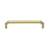 C3465 152-PB Heritage Brass Cabinet Pull Hex Angular Design 152mm ctc Polished Brass Finish