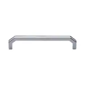 C3465 152-PC Heritage Brass Cabinet Pull Hex Angular Design 152mm ctc Polished Chrome Finish