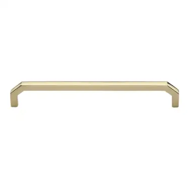 Click Here To Enlarge This Photo Of C3465 203-PB Heritage Brass Cabinet Pull Hex Angular Design 203mm ctc Polished Brass Finish