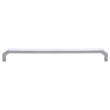 Click Here To Enlarge This Photo Of C3465 254-SC Heritage Brass Cabinet Pull Hex Angular Design 254mm ctc Satin Chrome Finish