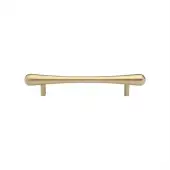 C3570 128-SB Heritage Brass Cabinet Pull T-Bar Raindrop Design 128mm ctc Satin Brass Finish