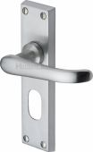 V725-SC Heritage Brass Door Handle For Oval Profile Plate Windsor Design Satin Chrome Finish