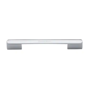 Click Here To Enlarge This Photo Of C3684 192&224SC Heritage Brass Cabinet Pull Bridge 192&224mm ctc Satin Chrome Finish