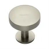 C3878 38-SN Heritage Brass Cabinet Knob Domed Disc Design with Rose 38mm Satin Nickel finish