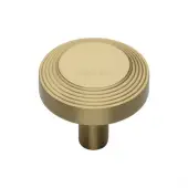 C3956 32-SB Heritage Brass Cabinet Knob Ridge Design 32mm Satin Brass finish