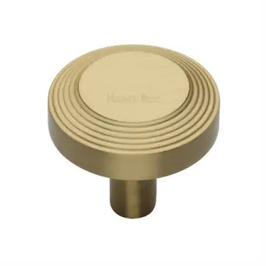 Click Here To Enlarge This Photo Of C3956 38-SB Heritage Brass Cabinet Knob Ridge Design 38mm Satin Brass finish