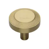 C3956 38-SB Heritage Brass Cabinet Knob Ridge Design 38mm Satin Brass finish