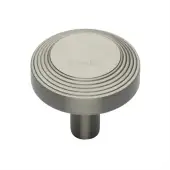 C3956 38-SN Heritage Brass Cabinet Knob Ridge Design 38mm Satin Nickel finish