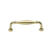 C3960 102-PB Heritage Brass Cabinet Pull Henley Traditional Design 102mm ctc Polished Brass Finish