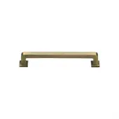 C3964 101-AT Heritage Brass Cabinet Pull Square Vintage Design 101mm ctc Antique Brass Finish