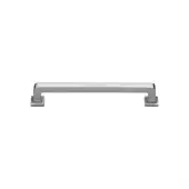 C3964 101-SC Heritage Brass Cabinet Pull Square Vintage Design 101mm ctc Satin Chrome Finish