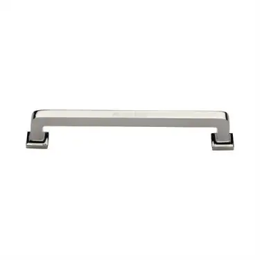 Click Here To Enlarge This Photo Of C3964 152-PNF Heritage Brass Cabinet Pull Square Vintage Design 152mm ctc Polished Nickel Finish