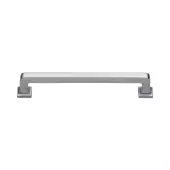C3964 152-SC Heritage Brass Cabinet Pull Square Vintage Design 152mm ctc Satin Chrome Finish