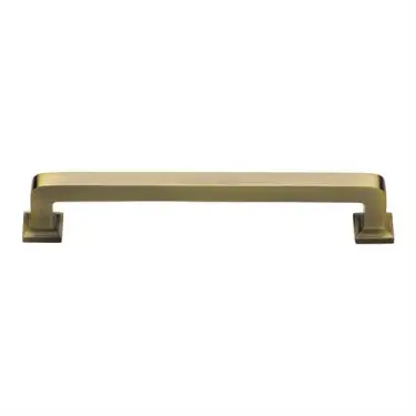 Click Here To Enlarge This Photo Of C3964 203-AT Heritage Brass Cabinet Pull Square Vintage Design 203mm ctc Antique Brass Finish