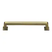 C3964 203-AT Heritage Brass Cabinet Pull Square Vintage Design 203mm ctc Antique Brass Finish