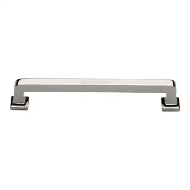 Click Here To Enlarge This Photo Of C3964 203-PNF Heritage Brass Cabinet Pull Square Vintage Design 203mm ctc Polished Nickel Finish