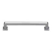 C3964 203-SC Heritage Brass Cabinet Pull Square Vintage Design 203mm ctc Satin Chrome Finish