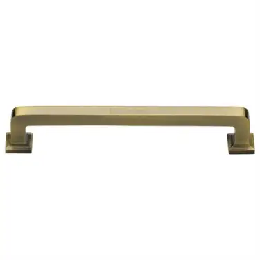 Click Here To Enlarge This Photo Of C3964 254-AT Heritage Brass Cabinet Pull Square Vintage Design 254mm ctc Antique Brass Finish