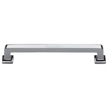 Click Here To Enlarge This Photo Of C3964 254-PC Heritage Brass Cabinet Pull Square Vintage Design 254mm ctc Polished Chrome Finish