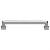C3964 254-SC Heritage Brass Cabinet Pull Square Vintage Design 254mm ctc Satin Chrome Finish