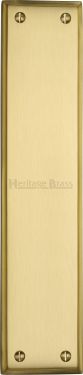 Click Here To Enlarge This Photo Of V743-SB Heritage Brass Fingerplate 282x63mm Satin Brass Finish