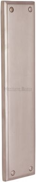 Click Here To Enlarge This Photo Of V743-SN Heritage Brass Fingerplate 282x63mm Satin Nickel Finish