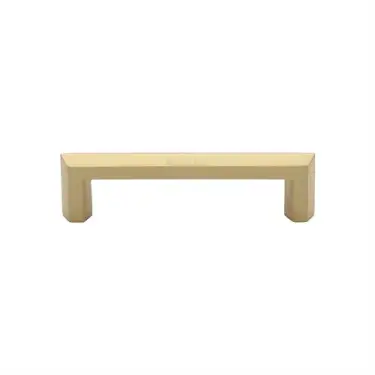 Click Here To Enlarge This Photo Of C4473 102-SB Heritage Brass Cabinet Pull Hex Profile Design 102mm ctc Satin Brass Finish