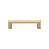 C4473 102-SB Heritage Brass Cabinet Pull Hex Profile Design 102mm ctc Satin Brass Finish