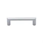 C4473 102-SC Heritage Brass Cabinet Pull Hex Profile Design 102mm ctc Satin Chrome Finish