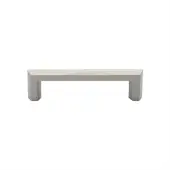 C4473 102-SN Heritage Brass Cabinet Pull Hex Profile Design 102mm ctc Satin Nickel Finish