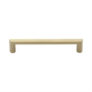 Click Here To Enlarge This Photo Of C4473 152-SB Heritage Brass Cabinet Pull Hex Profile Design 152mm ctc Satin Brass Finish