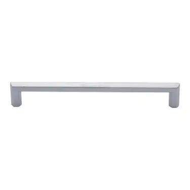 Click Here To Enlarge This Photo Of C4473 203-PC Heritage Brass Cabinet Pull Hex Profile Design 203mm ctc Polished Chrome Finish