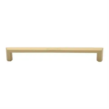 Click Here To Enlarge This Photo Of C4473 203-SB Heritage Brass Cabinet Pull Hex Profile Design 203mm ctc Satin Brass Finish