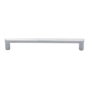 Click Here To Enlarge This Photo Of C4473 203-SC Heritage Brass Cabinet Pull Hex Profile Design 203mm ctc Satin Chrome Finish