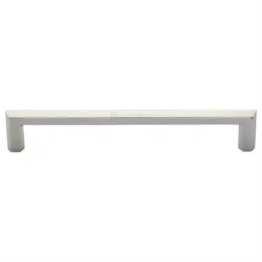 Click Here To Enlarge This Photo Of C4473 254-PNF Heritage Brass Cabinet Pull Hex Profile Design 254mm ctc Polished Nickel Finish