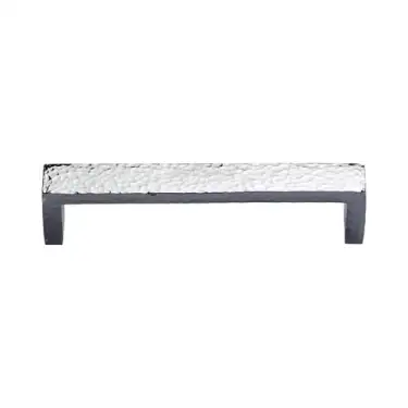 Click Here To Enlarge This Photo Of C4525 128-PC Heritage Brass Cabinet Pull Hammered Wide Metro Design 128mm ctc Polished Chrome Finish