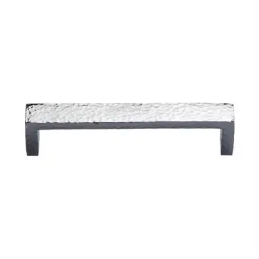 Click Here To Enlarge This Photo Of C4525 160-PC Heritage Brass Cabinet Pull Hammered Wide Metro Design 160mm ctc Polished Chrome Finish